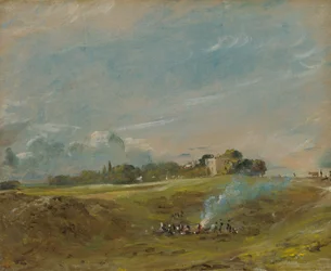 Hampstead Heath, avec un feu de joie